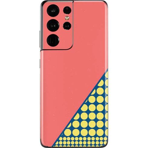 Coral Diagonal Split Galaxy S21 Ultra 5G Skin